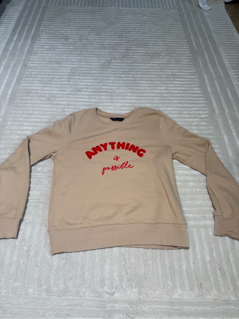 Marks & Spencer Anything is Possible graphic sweatshirt pullover fleece size 8
